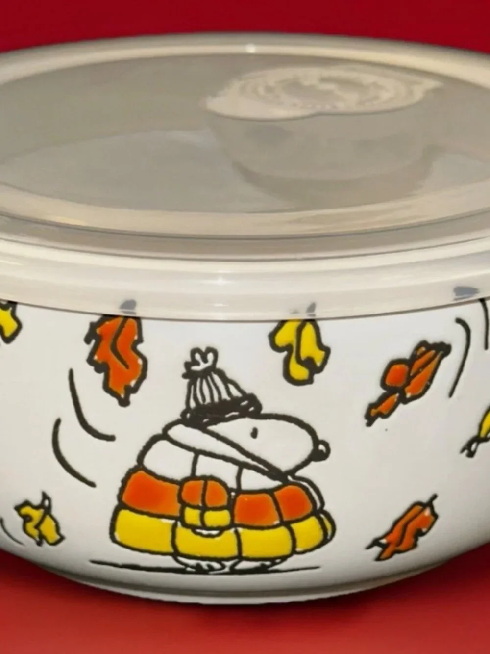 NWT Peanuts 2 Snoopy bowl covered set Halloween and Candy Puffer Coat 2 pc